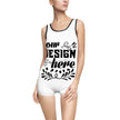 Customizable Womens Vintage One Piece Swimsuit U Back Boyshort