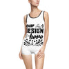 Customizable Womens Vintage One Piece Swimsuit U Back Boyshort