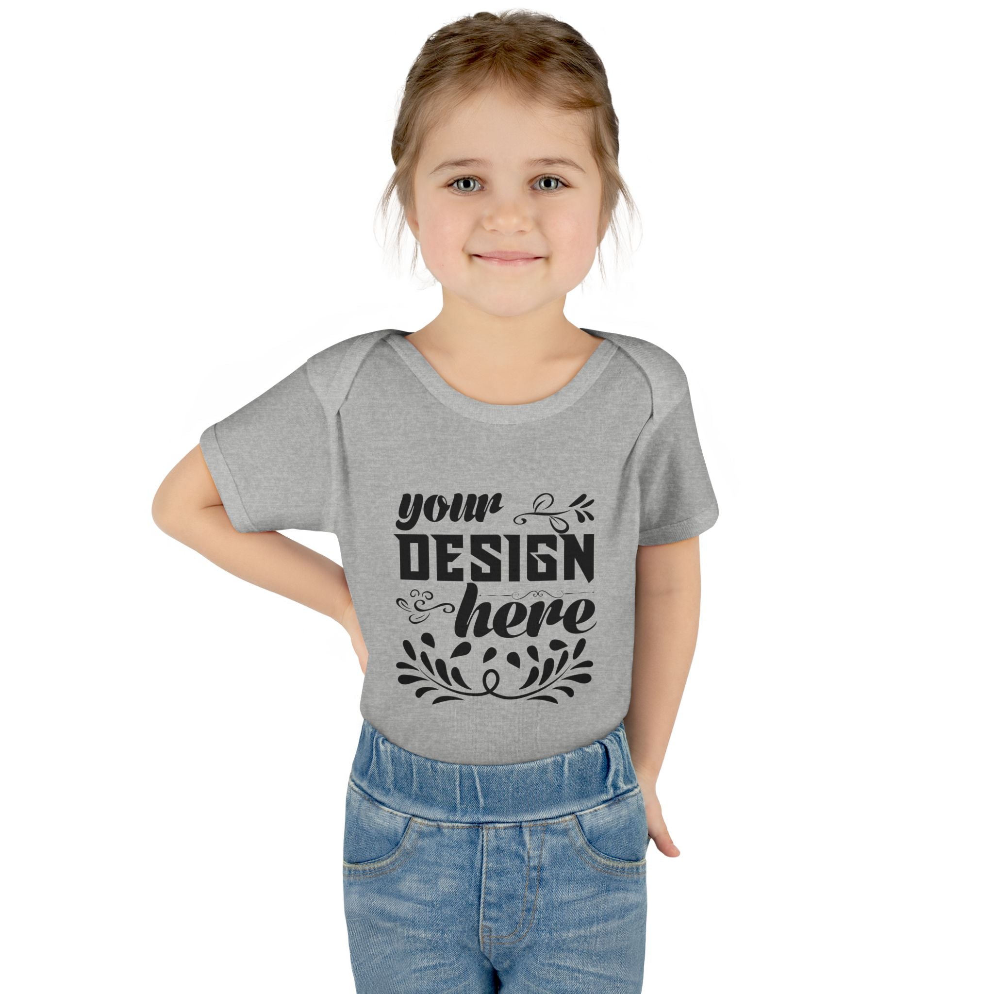 Customizable Infant Baby Rib Bodysuit Rabbit Skins 4400 Unisex