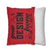 Customizable Faux Suede Square Pillowcase with Concealed Zipper Closure