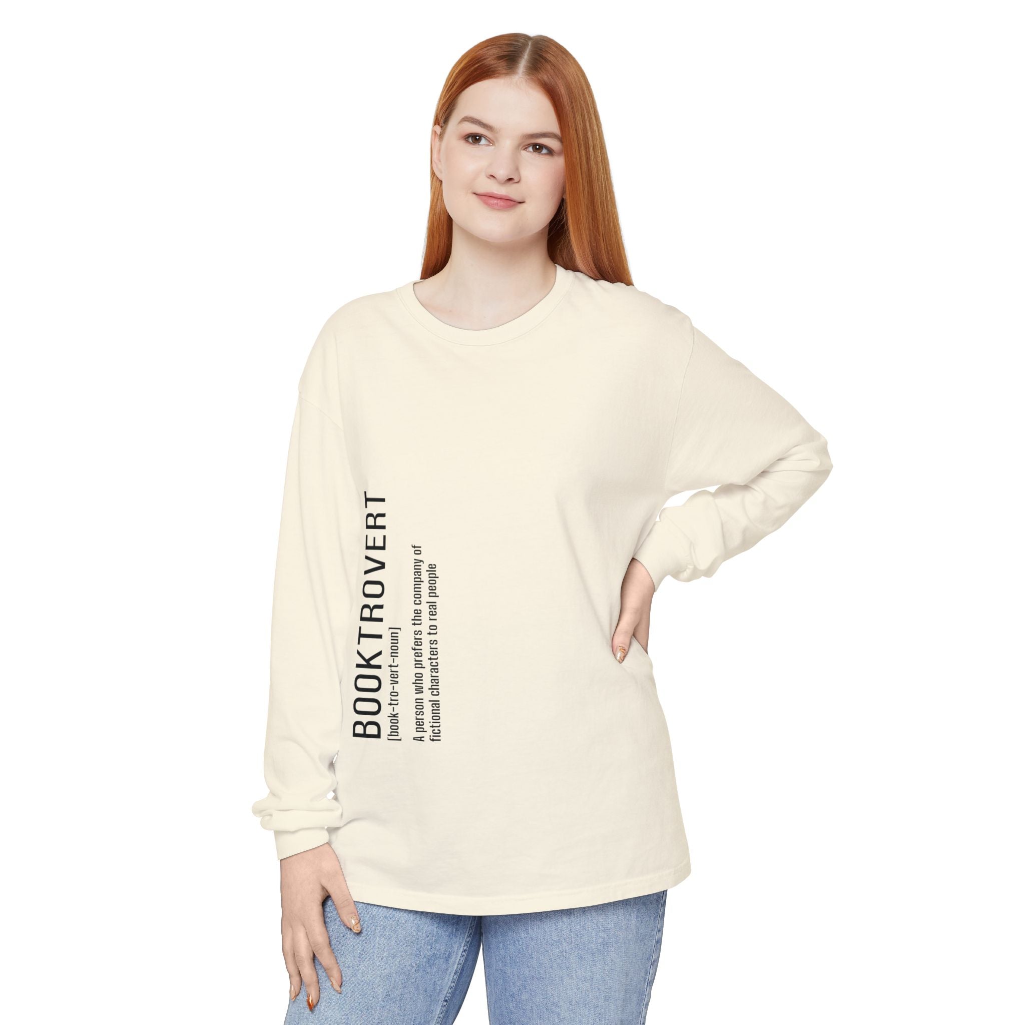 Comfort Colors 6014 Unisex  Long Sleeve T-Shirt | Booktrovert Graphic Print