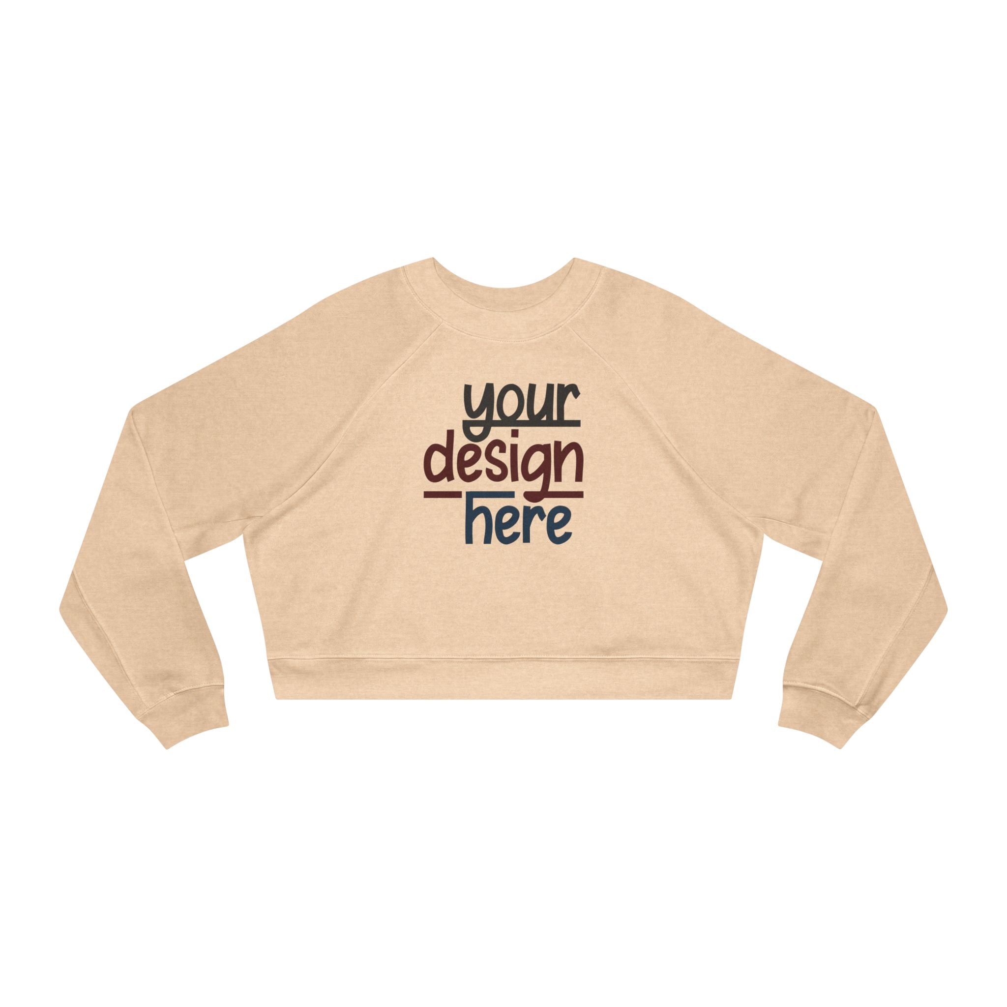 Customizable Bella+Canvas 7505 Womens Cropped Fleece Pullover