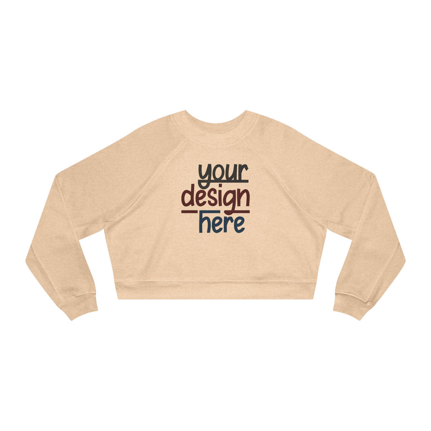 Customizable Bella+Canvas 7505 Womens Cropped Fleece Pullover