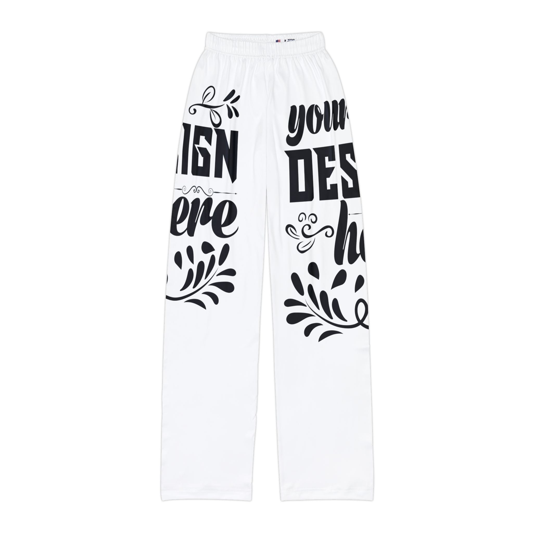 Customizable Kids Lounge Pants All Over Print Light Brushed Polyester