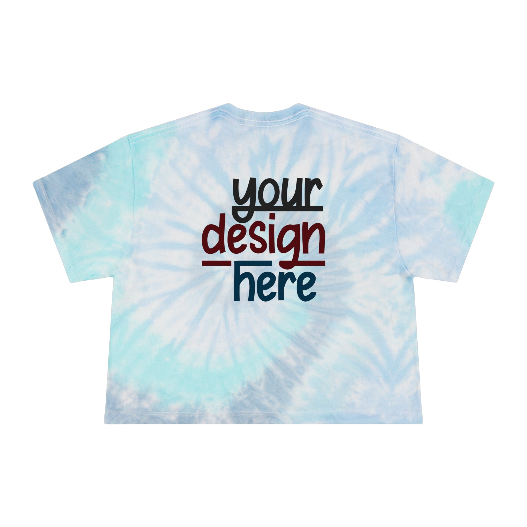 Customizable Colortone 1050 Womens Tie Dye Crop T Shirt