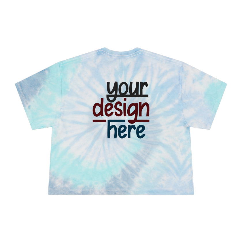 Customizable Colortone 1050 Womens Tie Dye Crop T Shirt