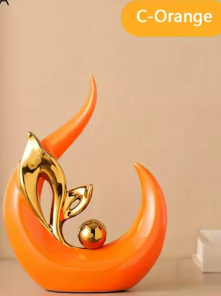 Ceramic Statue Nordic Creative Light Luxury Living Room Decoration Sculptures and Figurines Office Desk Accessories Room Decor