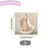 Luxury Ceramic Sailboat Sculpture Modern Table and Shelf Decor