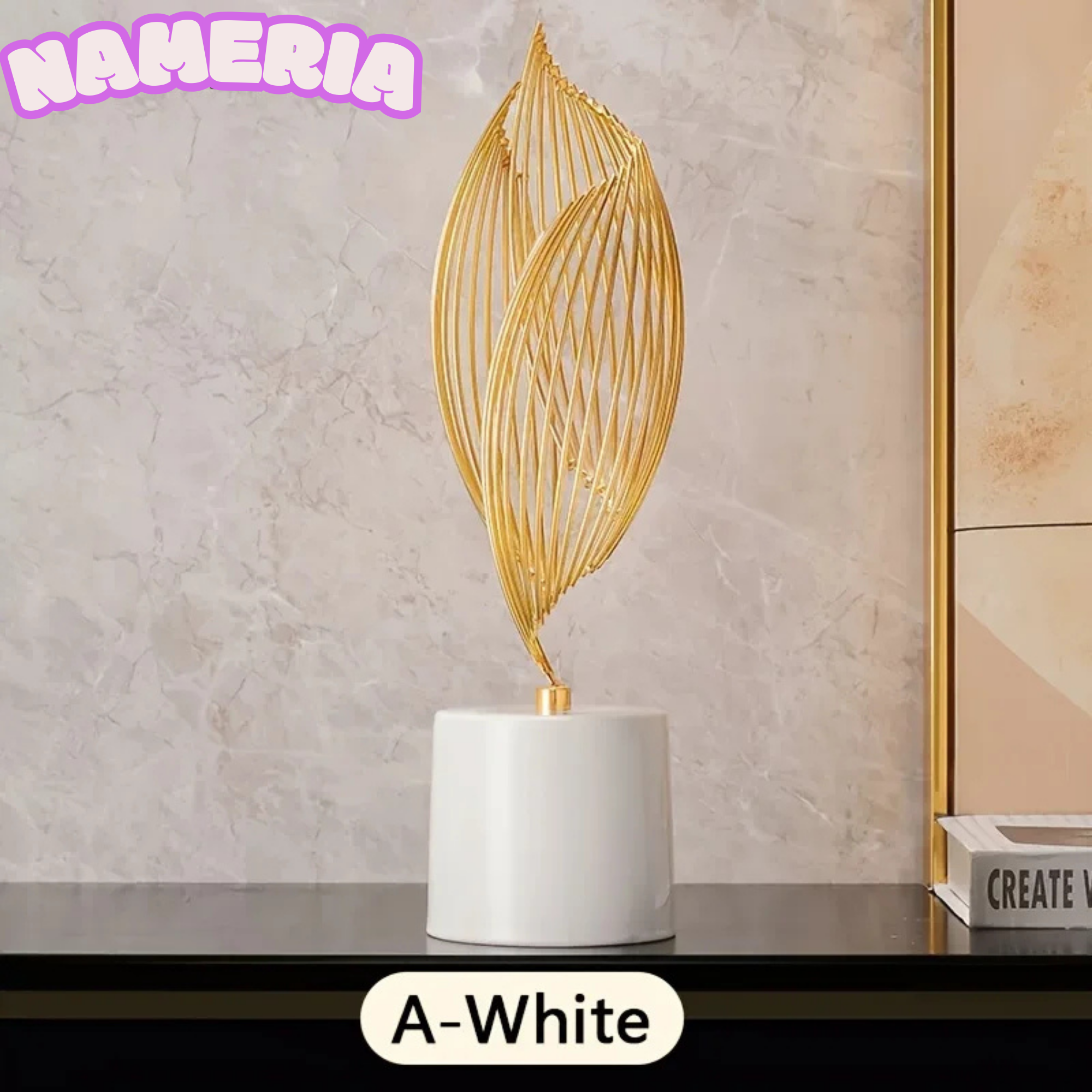 Modern Abstract Ceramic Sculpture for Luxury Home and Table Decor