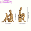 Nameria Ceramic Reading Sculpture Set – Modern Minimal Book Lover Home Decor