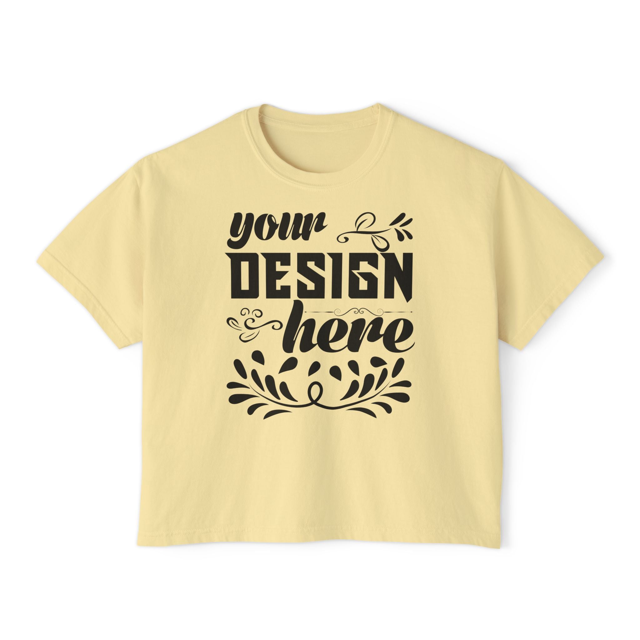 Customizable Comfort Colors 3023CL Womens Boxy Pigment Dyed T-Shirt