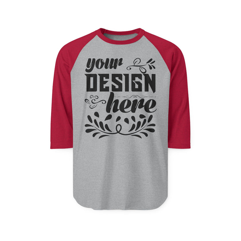 Customizable Tultex 245 Unisex 3\4 Sleeve Raglan Fine Knit Jersey Shirt