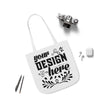Customizable Canvas Tote Bag With 5 Color Strap Options All Over Print