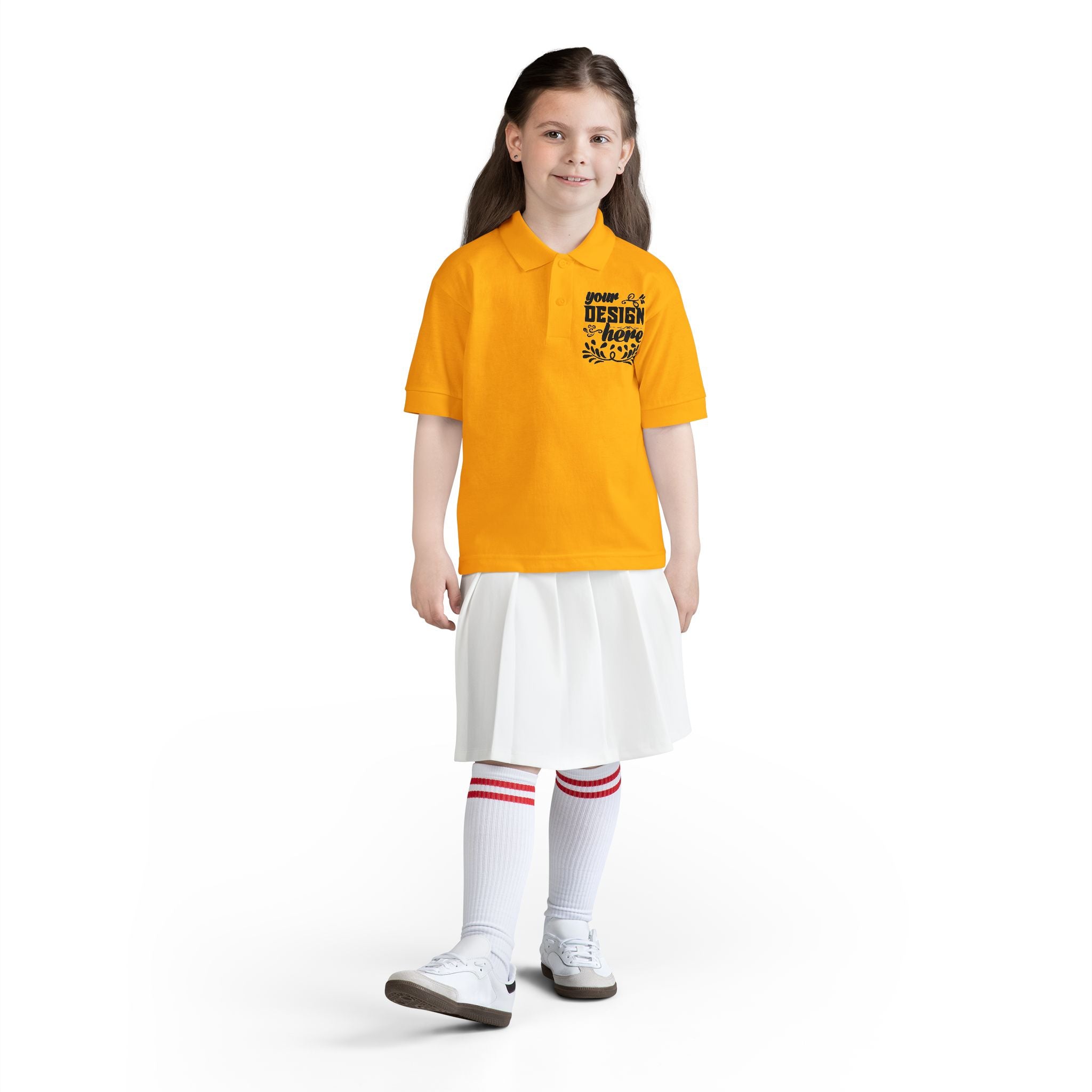 Customizable Gildan 8800B Youth DryBlend Jersey Polo Shirt