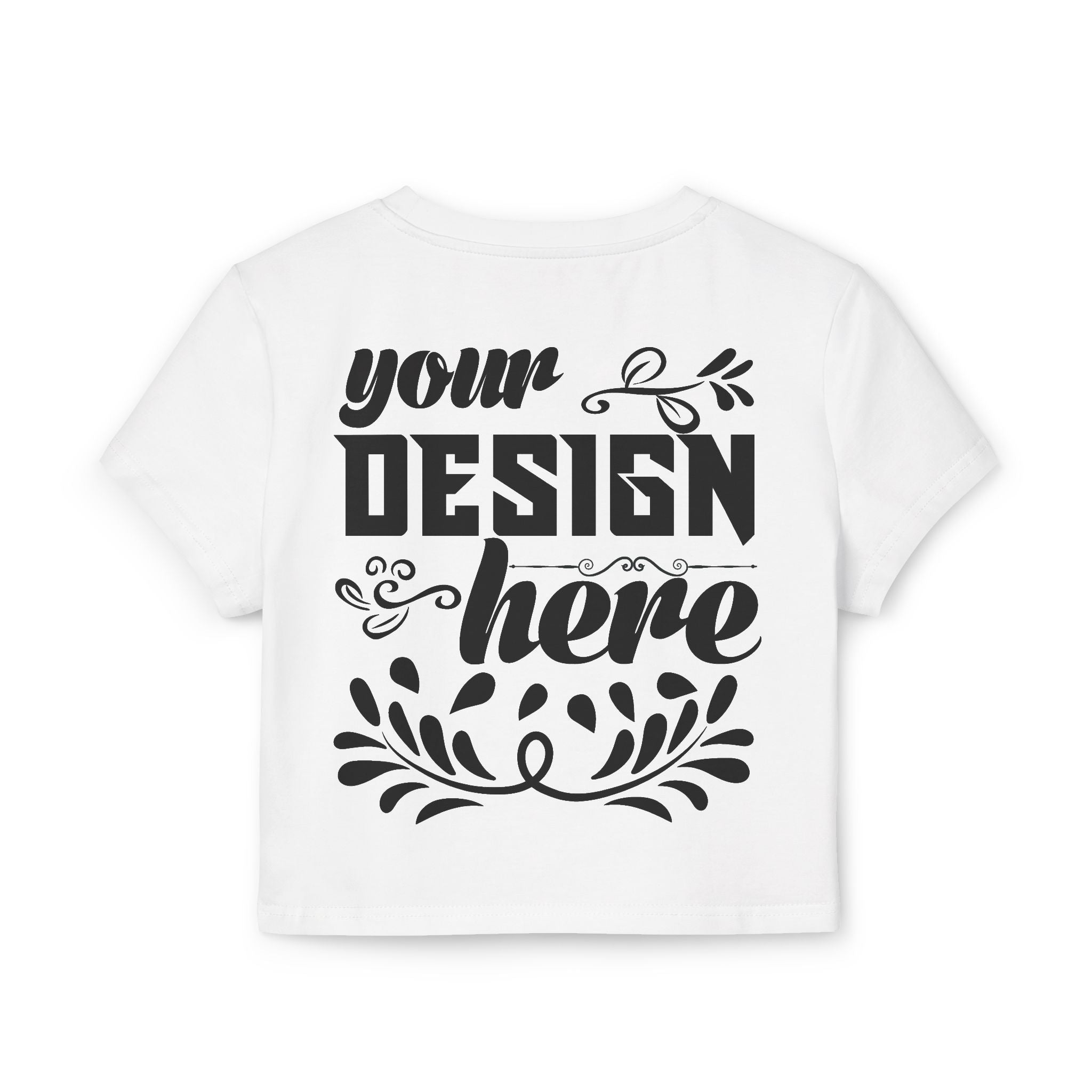 Customizable Womens Baby Tee Organic Cotton Slim Fit T Shirt