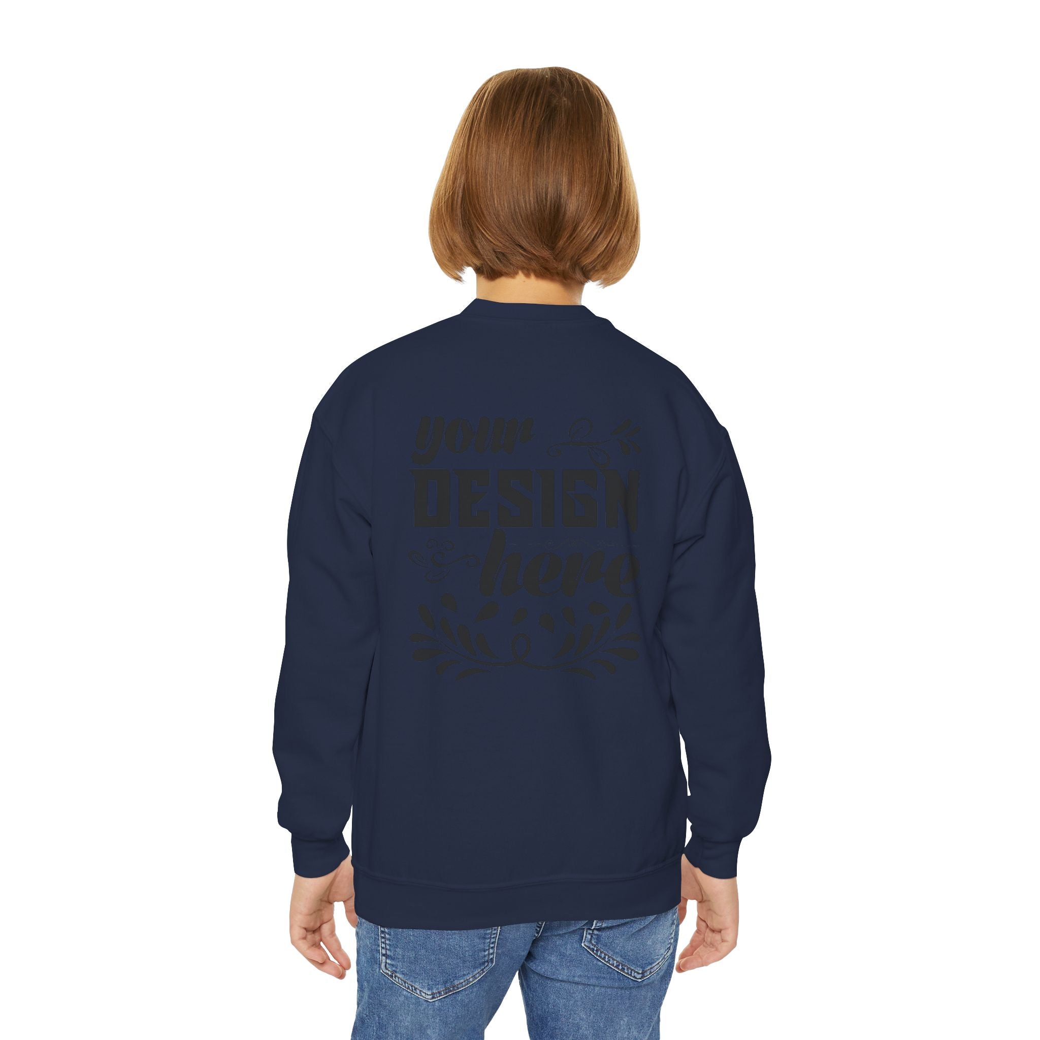 Customizable Gildan 18000B Youth Heavy Blend Crewneck Sweatshirt