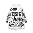 Customizable Generic H59 Unisex Hooded Blanket Polyester Fleece