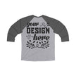 Customizable Next Level 6051 Unisex Tri Blend 3\4 Raglan Tee Loose Fit
