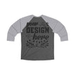 Customizable Next Level 6051 Unisex Tri Blend 3\4 Raglan Tee Loose Fit