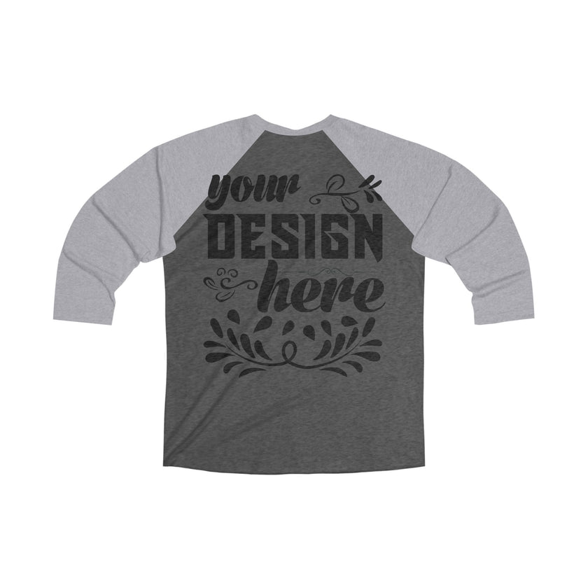 Customizable Next Level 6051 Unisex Tri Blend 3\4 Raglan Tee Loose Fit