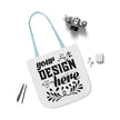 Customizable Canvas Tote Bag With 5 Color Strap Options All Over Print