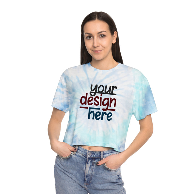 Customizable Colortone 1050 Womens Tie Dye Crop T Shirt
