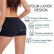 Nameria Women's High Waist Menstrual Boxer Briefs Leak Protection