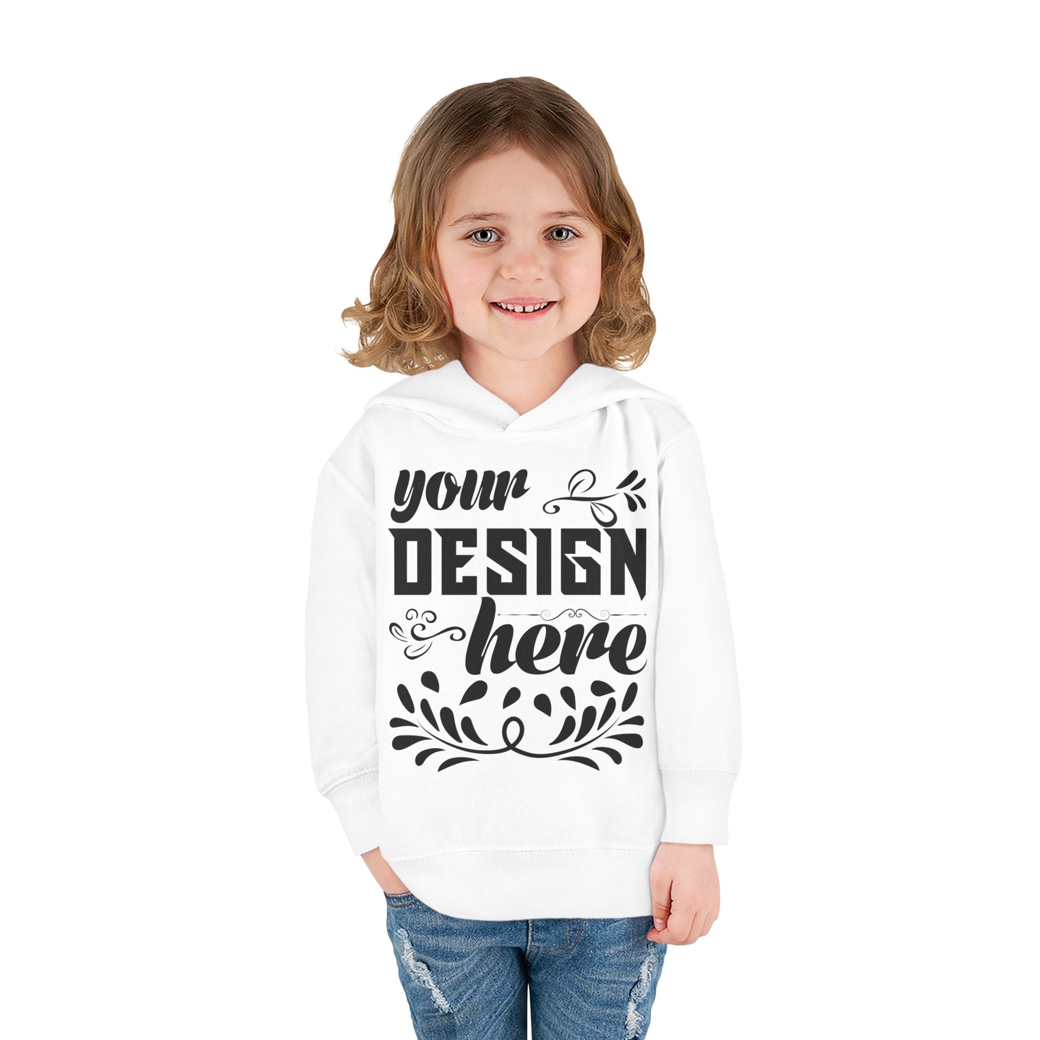 Customizable Rabbit Skins Toddler Pullover Fleece Hoodie DTG