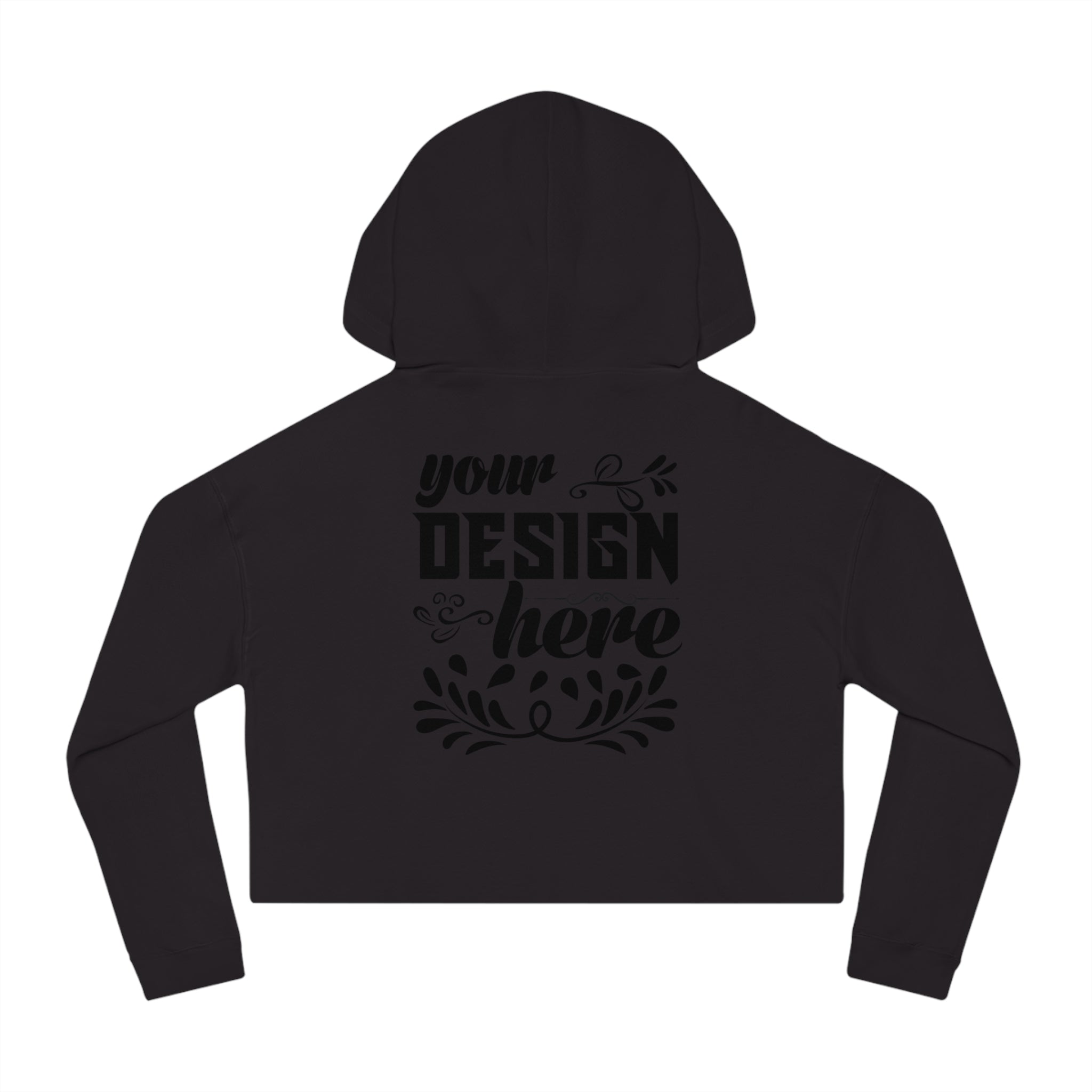 Customizable Independent Trading Women Cropped Hooded Sweatshirt