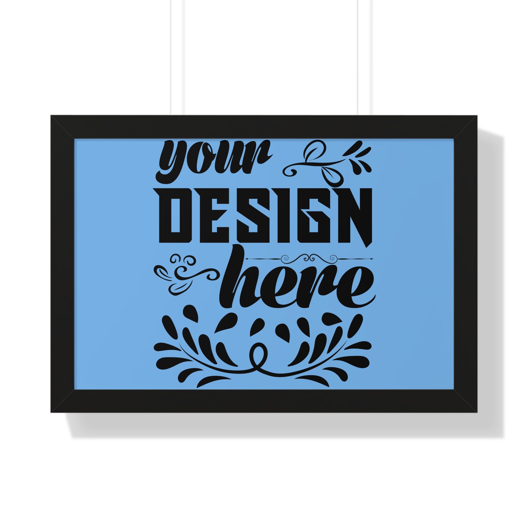 Customizable Framed Horizontal Poster on Matte Paper with Acrylic Cover