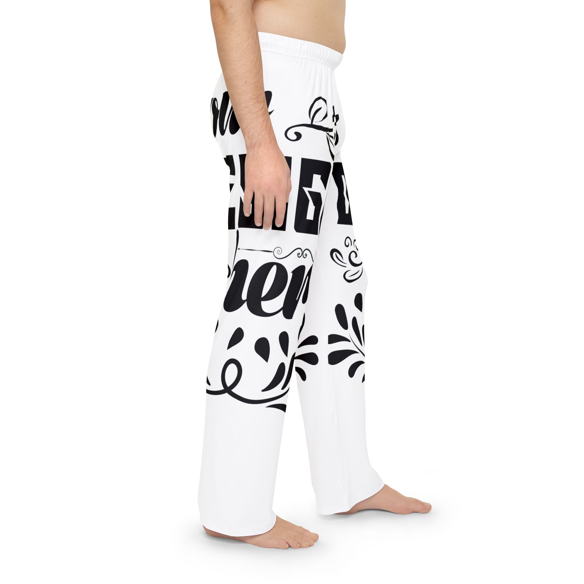 Customizable Mens Pajama Pants All Over Print Light Brushed Polyester
