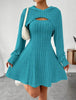 Nameria Square Neck A-Line Dress Set Hooded Top and Tank Dress
