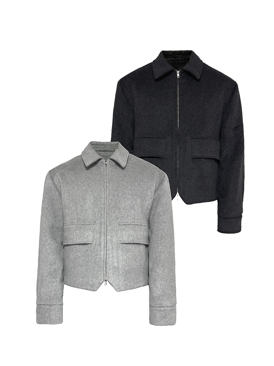 Nameria Unisex Cashmere Blend Zip Wool Jacket
