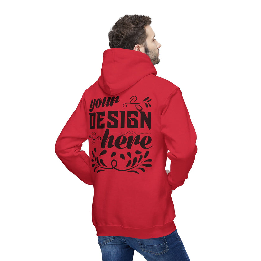 Customizable Bayside 960 Unisex Heavyweight Hooded Sweatshirt Made in US