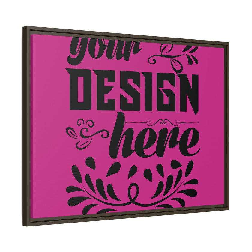 Customizable Framed Matte Canvas Print with Pinewood Frame Sawtooth Hanger