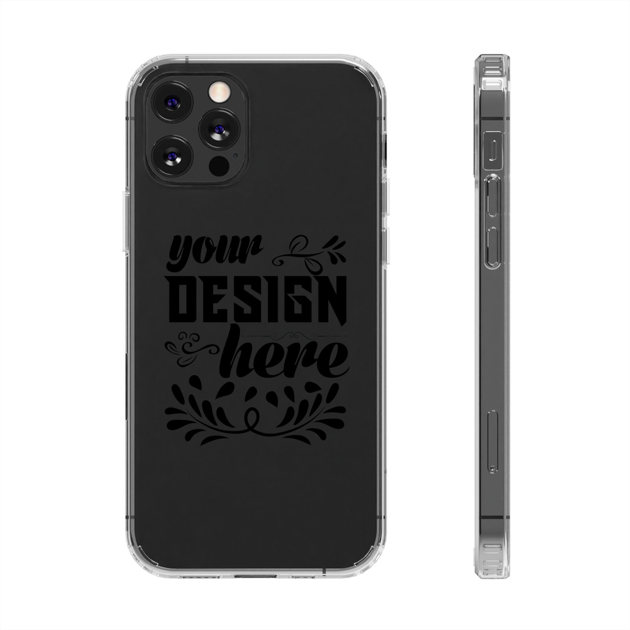 Customizable Clear Impact Resistant Phone Case With TPU Sides Wireless Ready