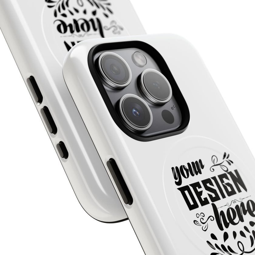 Customizable Tough Magnetic Phone Case Dual Layer Polycarbonate TPU Liner