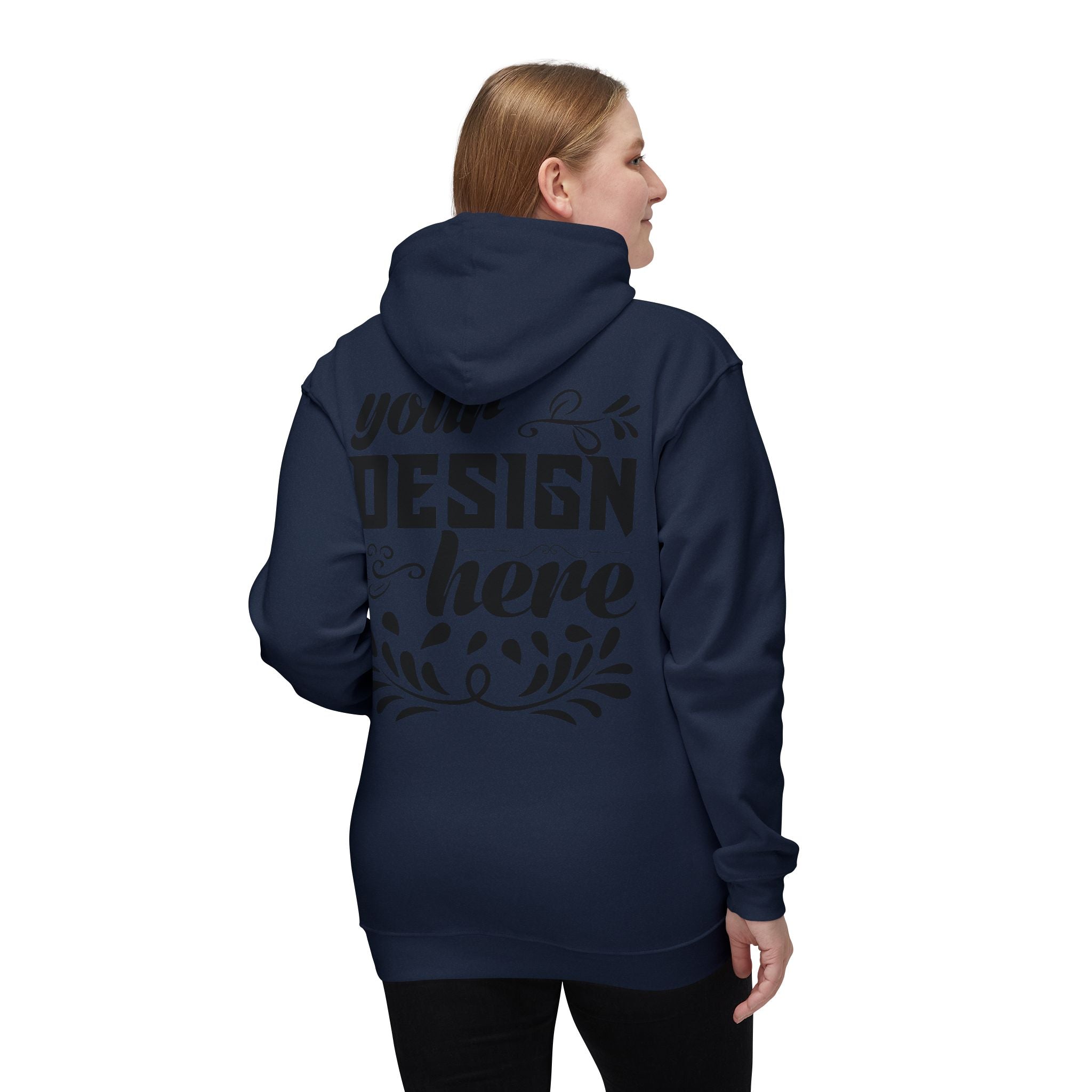 Customizable Bayside 960 Unisex Heavyweight Hooded Sweatshirt Made in US