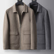 Nameria Mens Wool Jacket Coat Lapel Zip Tailored Fit