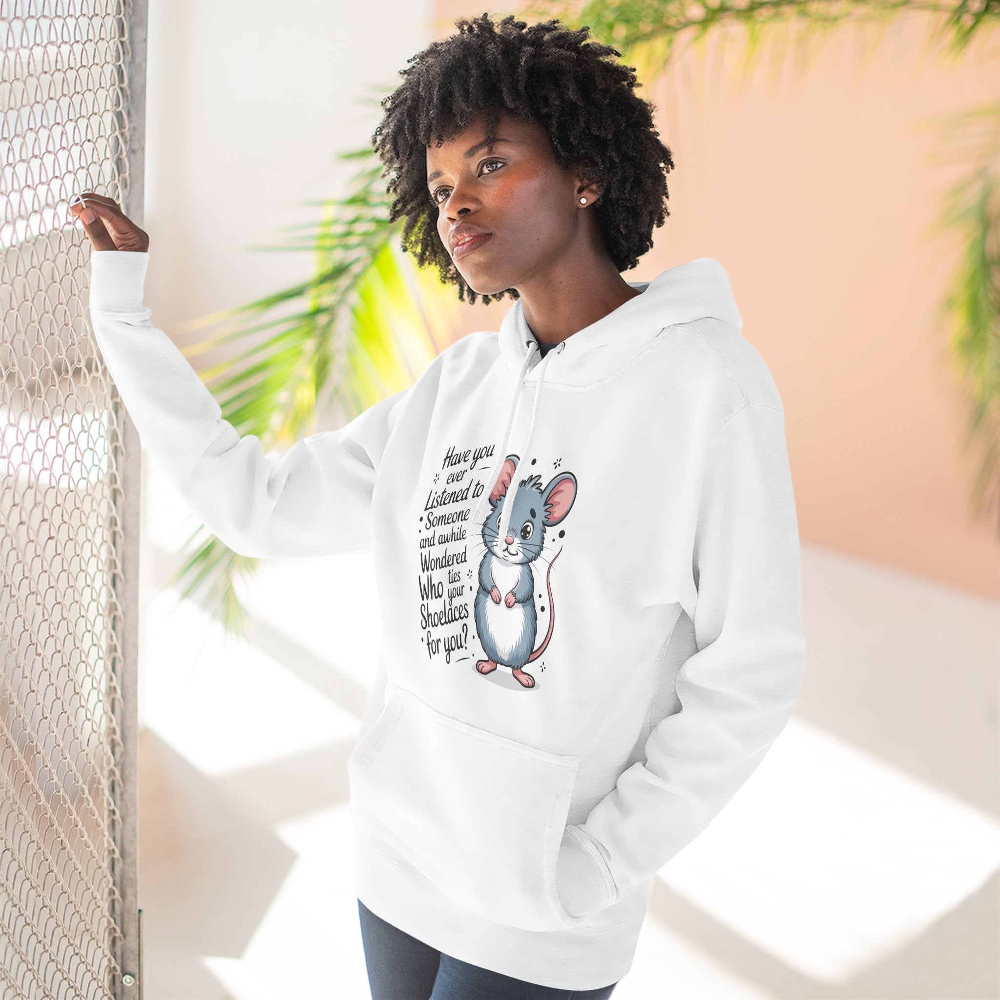 Lane Seven LS14001 Fleece Hoodie | Mouse Graphic Print