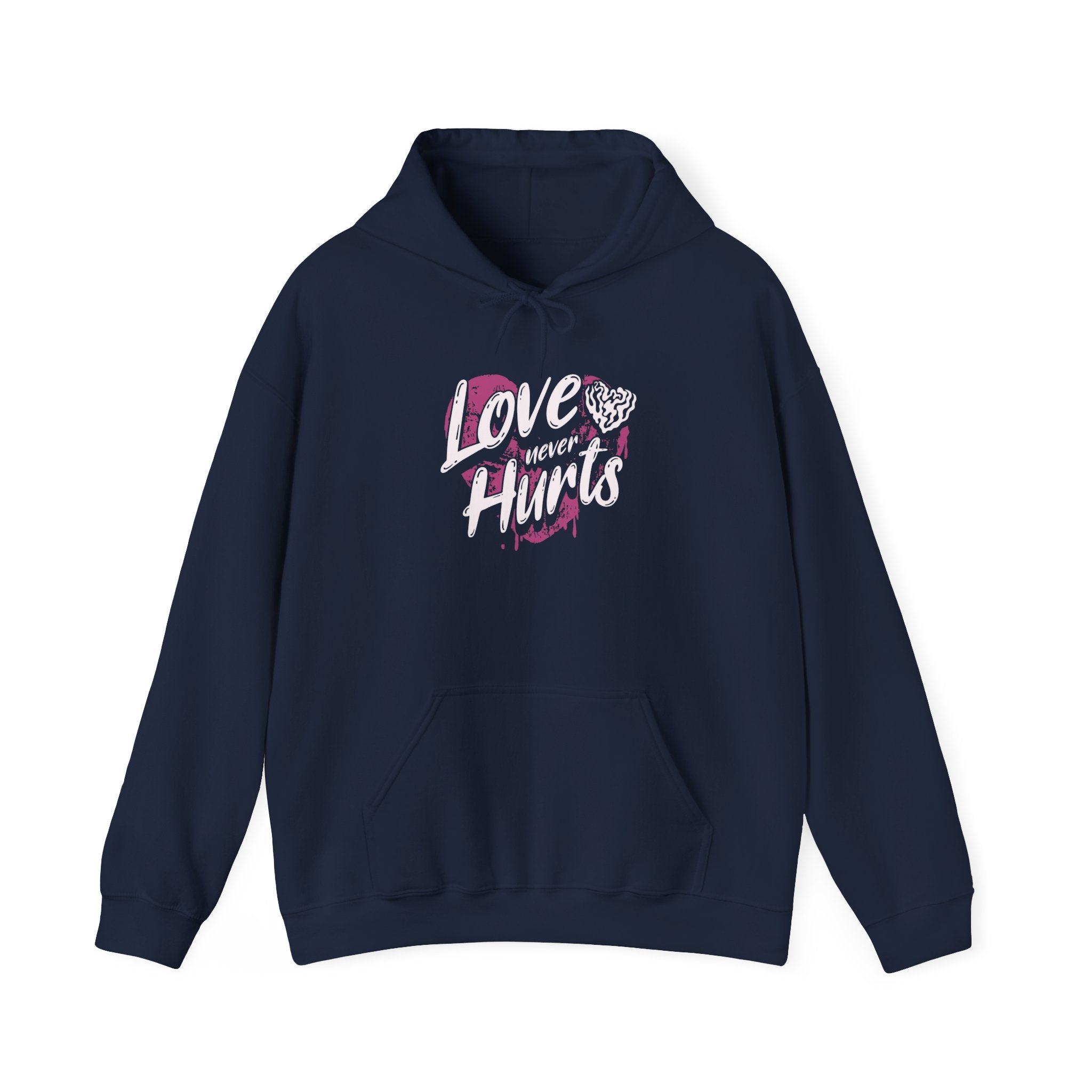 Gildan 18500 Unisex  Hooded Sweatshirt | Love Never Hurts Graphic Print