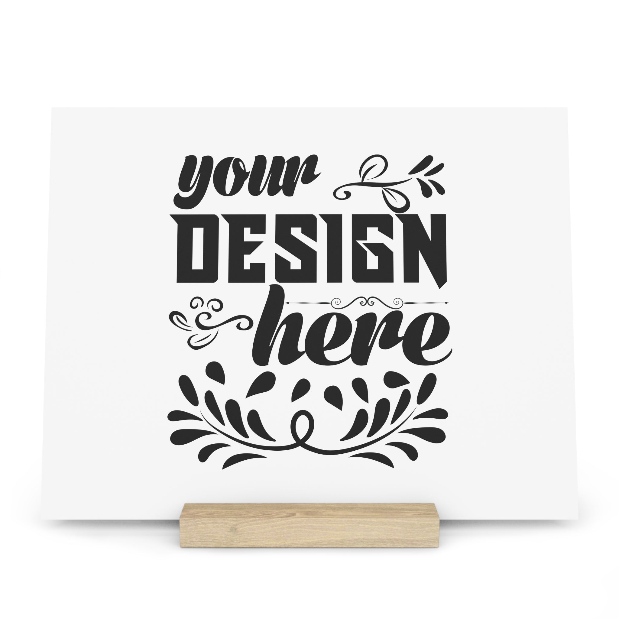 Customizable Gallery Board with Wooden Stand 1.8mm Giclée Print