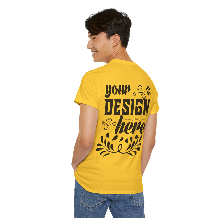 Customizable Gildan 5000 Unisex Heavy Cotton T-Shirt Classic Fit