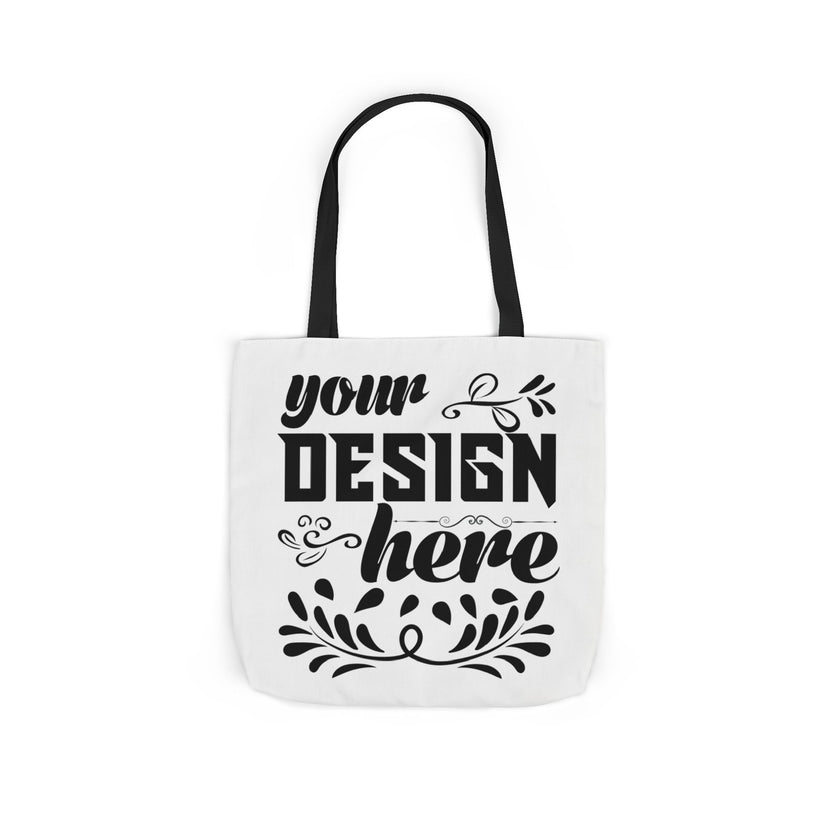 Customizable Canvas Tote Bag With 5 Color Strap Options All Over Print