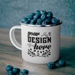 Customizable Enamel Camping Mug 12oz Stainless Steel with Rounded Corners