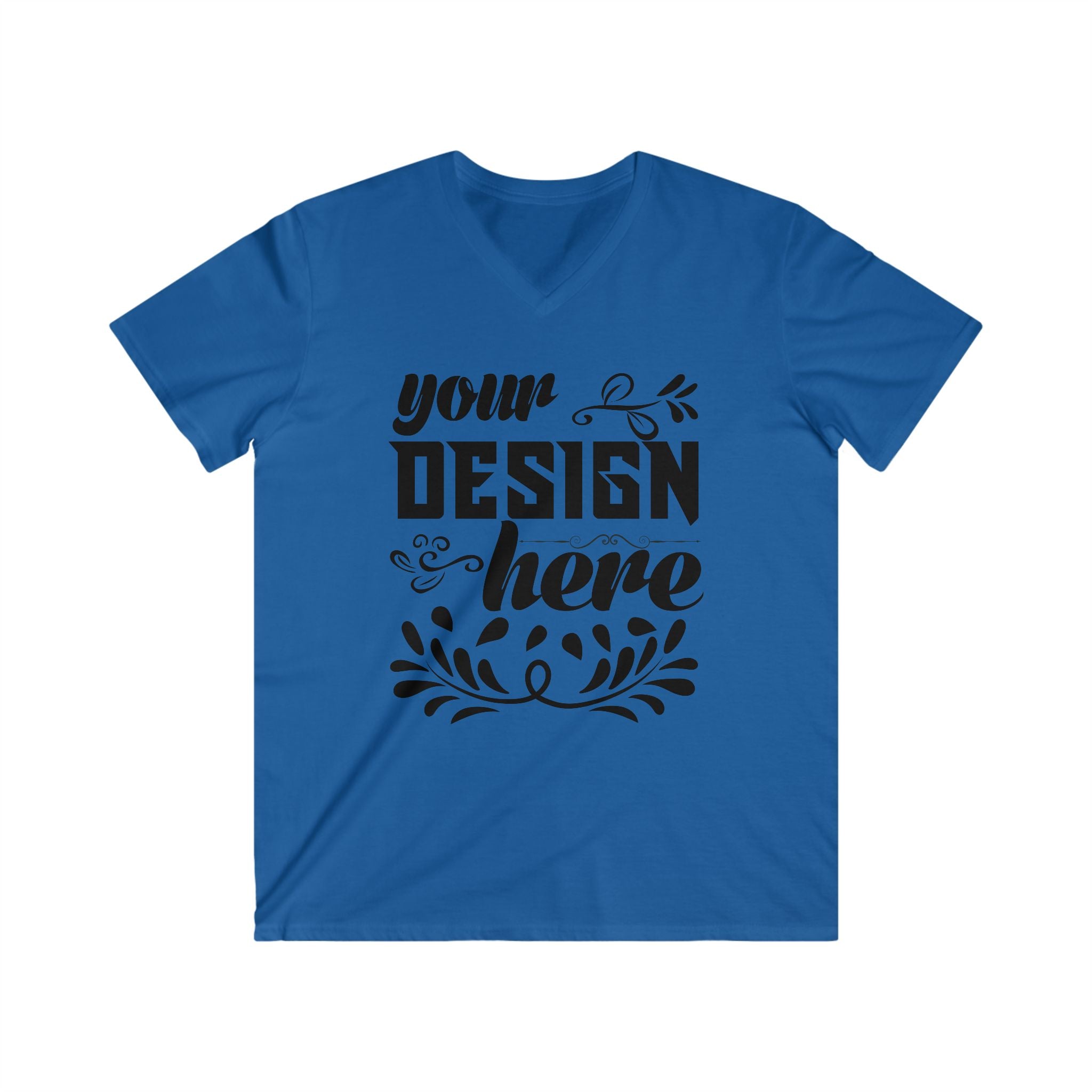 Customizable Gildan 64V00 Mens Fitted V Neck Short Sleeve Tee