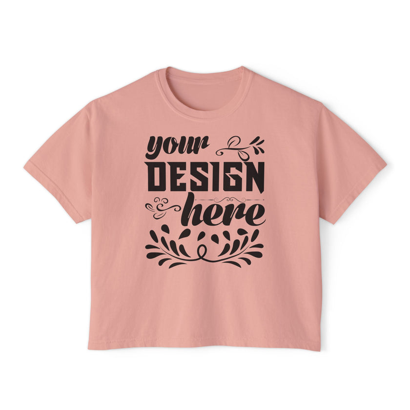 Customizable Comfort Colors 3023CL Womens Boxy Pigment Dyed T-Shirt