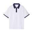 Nameria Unisex Color Block Polo Shirt 100% Combed Cotton Loose Fit
