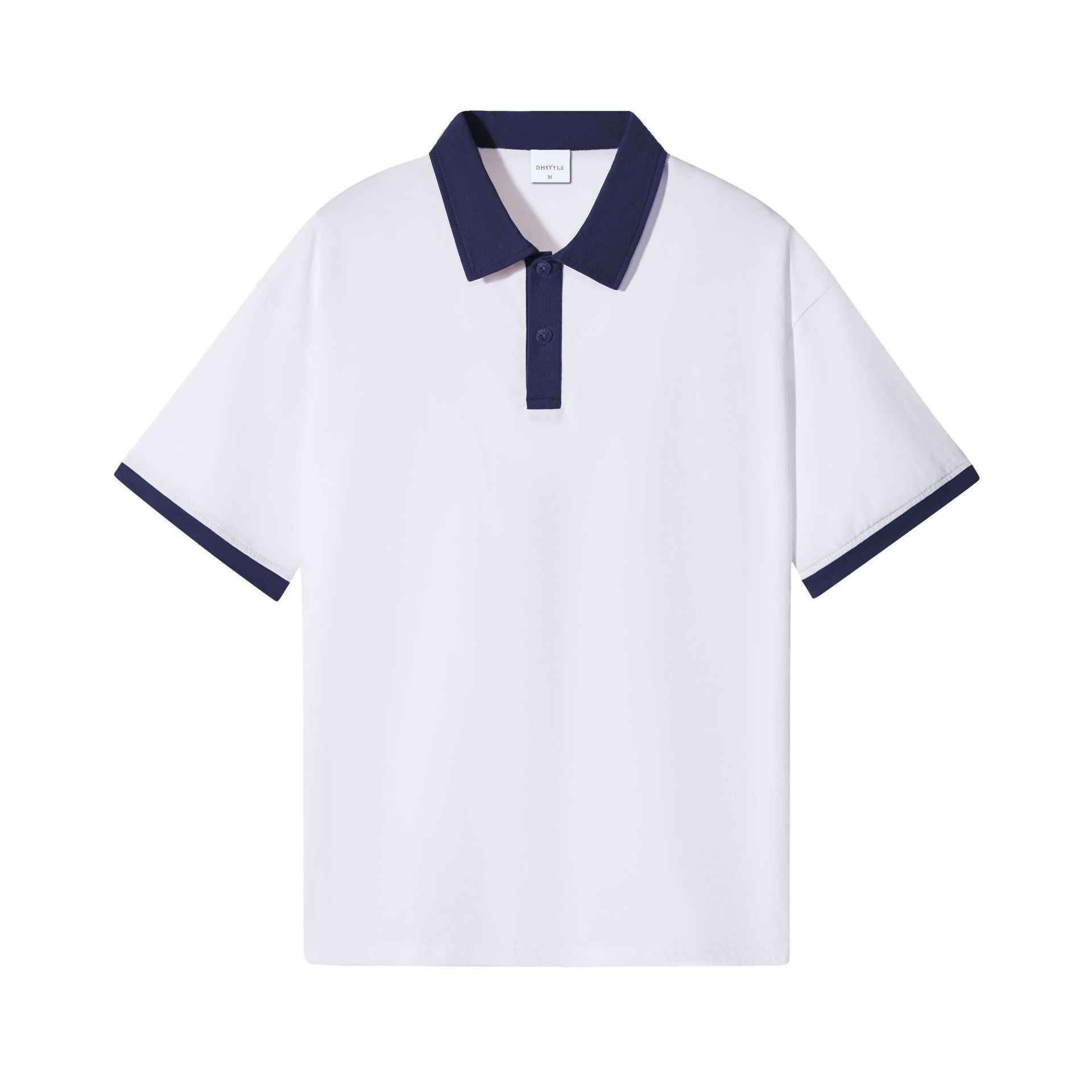 Nameria Unisex Color Block Polo Shirt 100% Combed Cotton Loose Fit