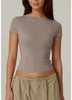 Nameria Milk Silk Blend Slim Fit Short Sleeve T-Shirt